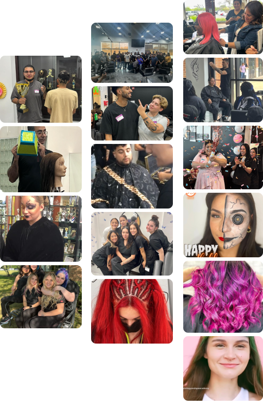 Group 48 a collage of people in Cosmetology & Spa Academy