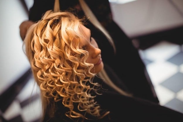 permanent curls with perm hair treatment